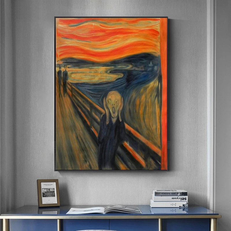 Edvard Munch The Cry знаменитые картины на холсте репродукции абстрактный классический