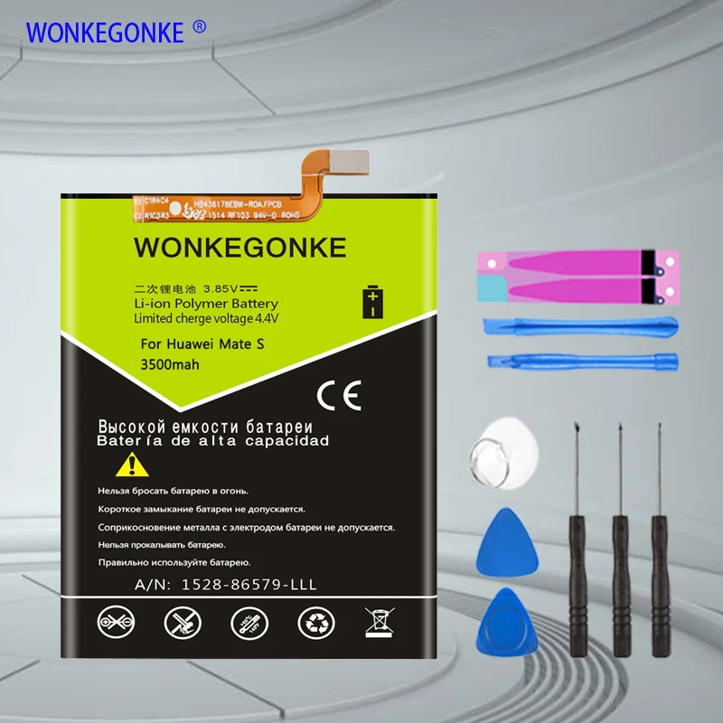 WONKEGONKE 3500mah HB436178EBW Battery for Huawei Mate S battery | Мобильные телефоны и аксессуары