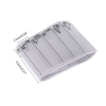 

100pcs White Name Label Woven Custom Clothing Labels Fabric Tags Marker for School Clothes