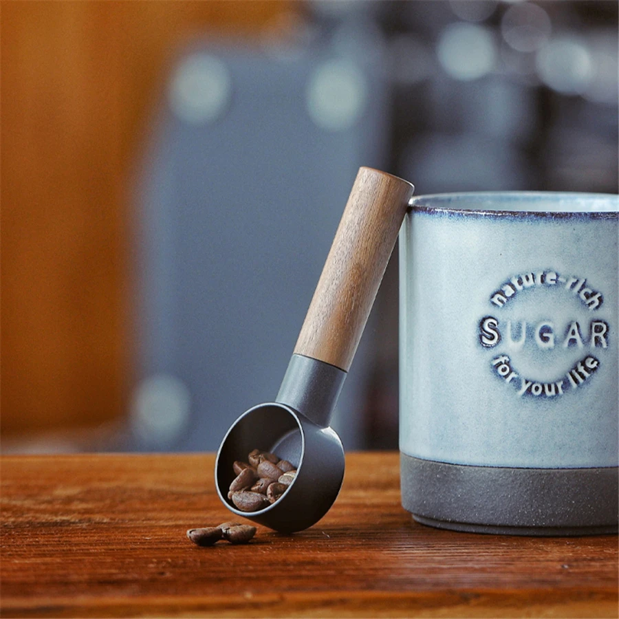 1 шт. натуральные деревянные кофейные зерна ложки ложка для кофе чая маленький