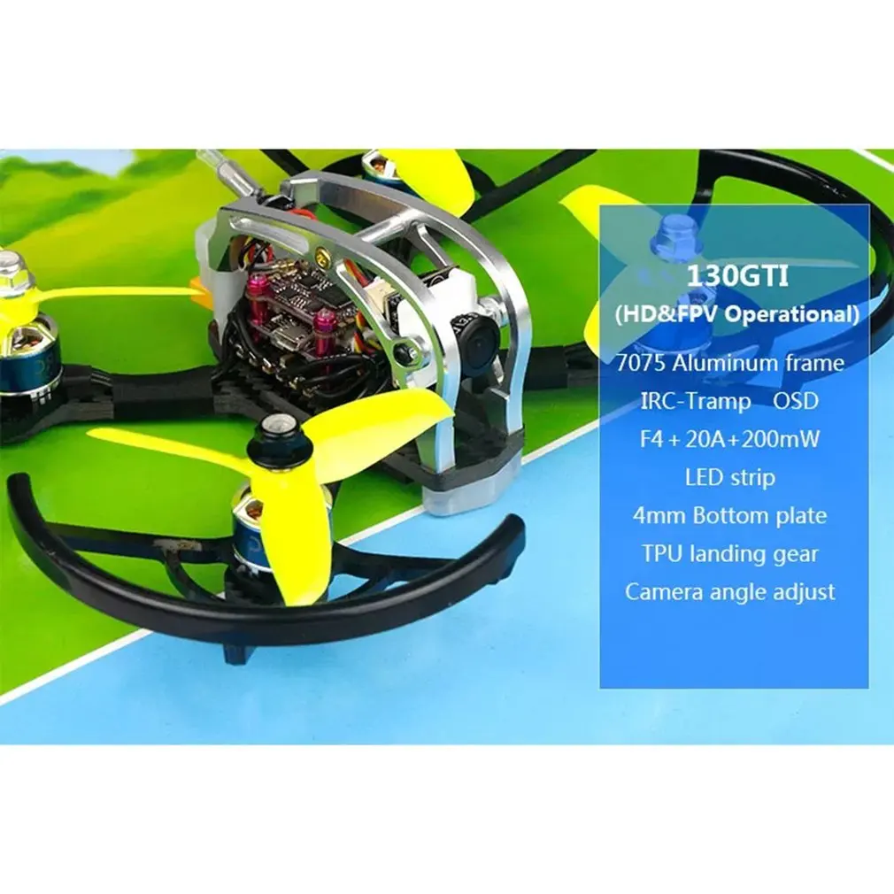 LDARC 130GTI-HD 133 мм 3-4S FPV гоночный Дрон PNP BNF F4 OSD 20A BLheli_S 4в1 ESC w/Caddx. US Turtle V2 1080P камера