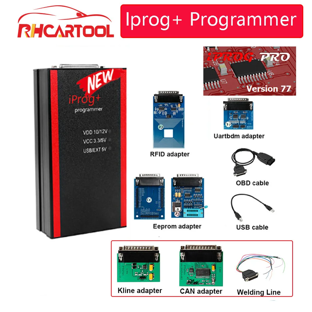 

Newest Iprog+ Programmer Support IMMO + Mileage Correction + Airbag Reset Iprog Pro Till 2019 Replace Carprog/Digiprog/Tango