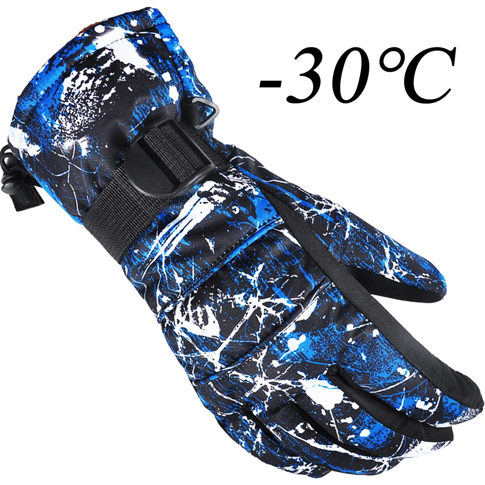 Men Women Kids Ski Gloves Winter Snow Thickened Warm Ultralight Waterproof Snowboard Gloves Motorcycle Snowmobile Riding Camping 2