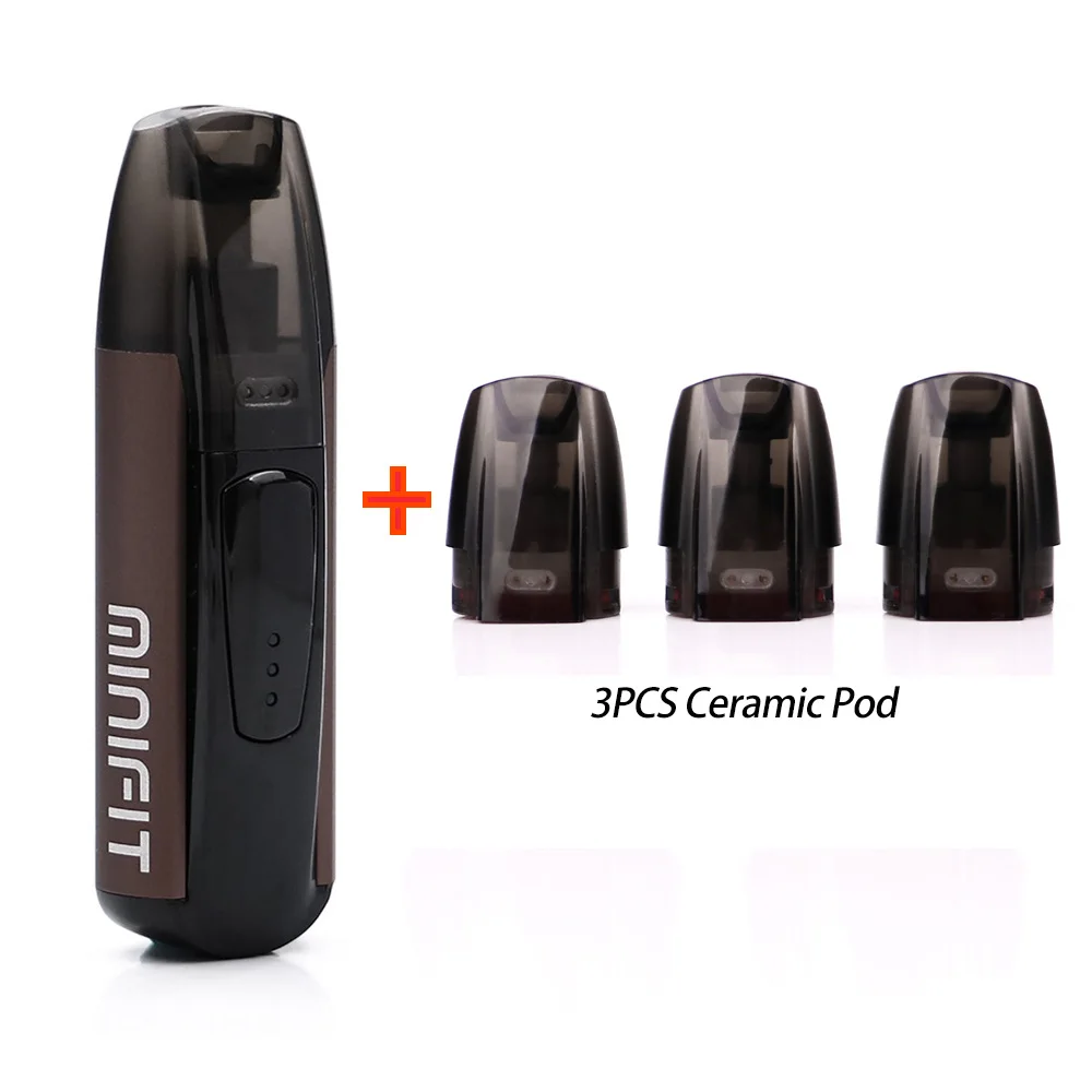 bronze 3 ceramic pod Justfog minifit стартовый комплект 370 мАч все в одном vape комплект как justfog q16 с батареей MINIFIT компактный pod vaping устройство - Цвет: bronze 3 ceramic pod