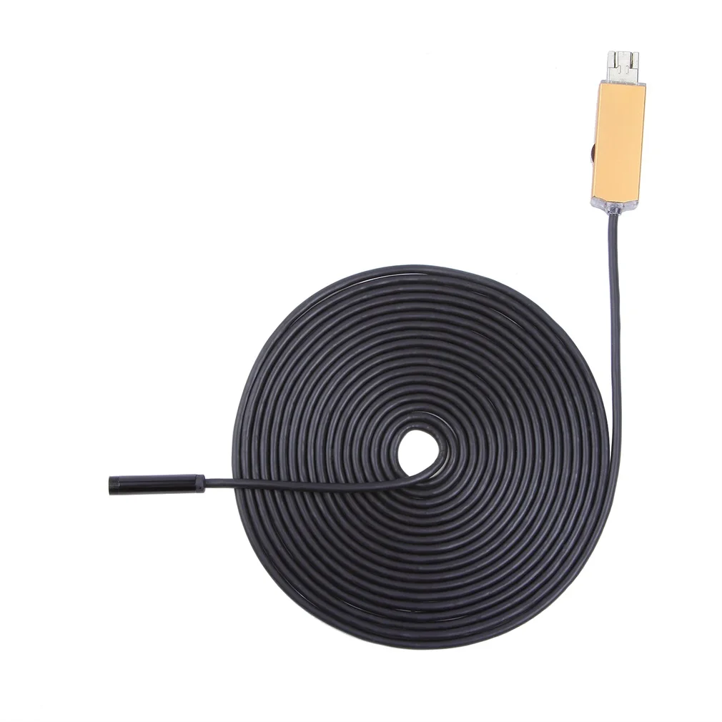 5,5 мм 2 в 1 OTG и Micro USB Инспекционная камера бороскоп 6 светодиодный фонарь Регулируемая яркость 2 м 5 м встроенная кнопка камеры 640*480