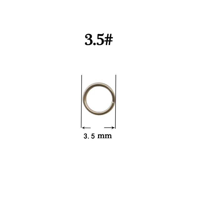 OLOEY 50 шт./компл. Брелок Сплит Кольца разрезное кольцо из нержавеющей стали для рыболовных принадлежностей Инструменты - Цвет: 3.5