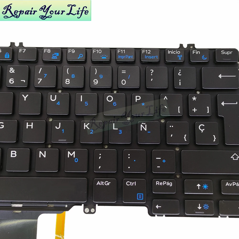 Teclado Retroiluminado Latino Dell Latitude 7380 7389 7390 7280 7290 5280 5290 Cn0fjd8v 030fvp 0f0dfg Novo Fjd8v-spanish - Imagem 2