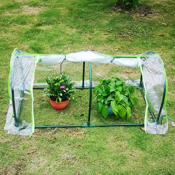 

Transparent PVC Cover Tunnel Greenhouse Grow House Steel Frame Gardening Bent Tubes Connectors Greenhouse