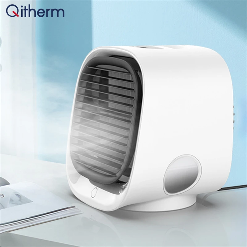 

Portable Air Conditioner With Night Light Mini Multifunction Humidifier Purifier USB Desktop Air Cooler Fan For Home Office