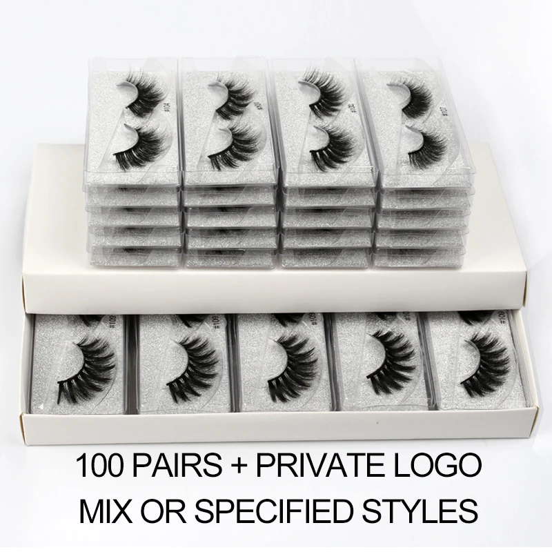 Eyelashes Wholesale 20/30/50/100 pcs Mink Eyelashes Wholesale Lashes In Bulk Mink Lashes Natural False Lashes Bulk Makeup Lashes