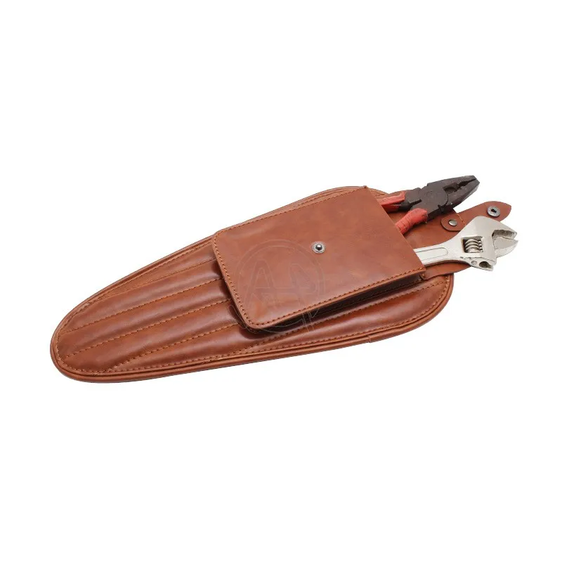 Motorcycle Universal PU Leather Fuel Tank Chap Cover Panel Bag For Triumph Bonneville T100 Harley Softail Street Bob FXBB