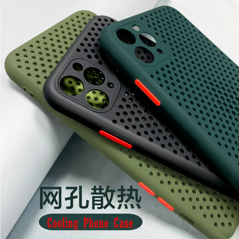 Теплоотвод охлаждающий чехол для iPhone 11 Pro XR Xs Max X 8 7 6 s Plus SE 2020 12 11Pro Мягкий ТПУ