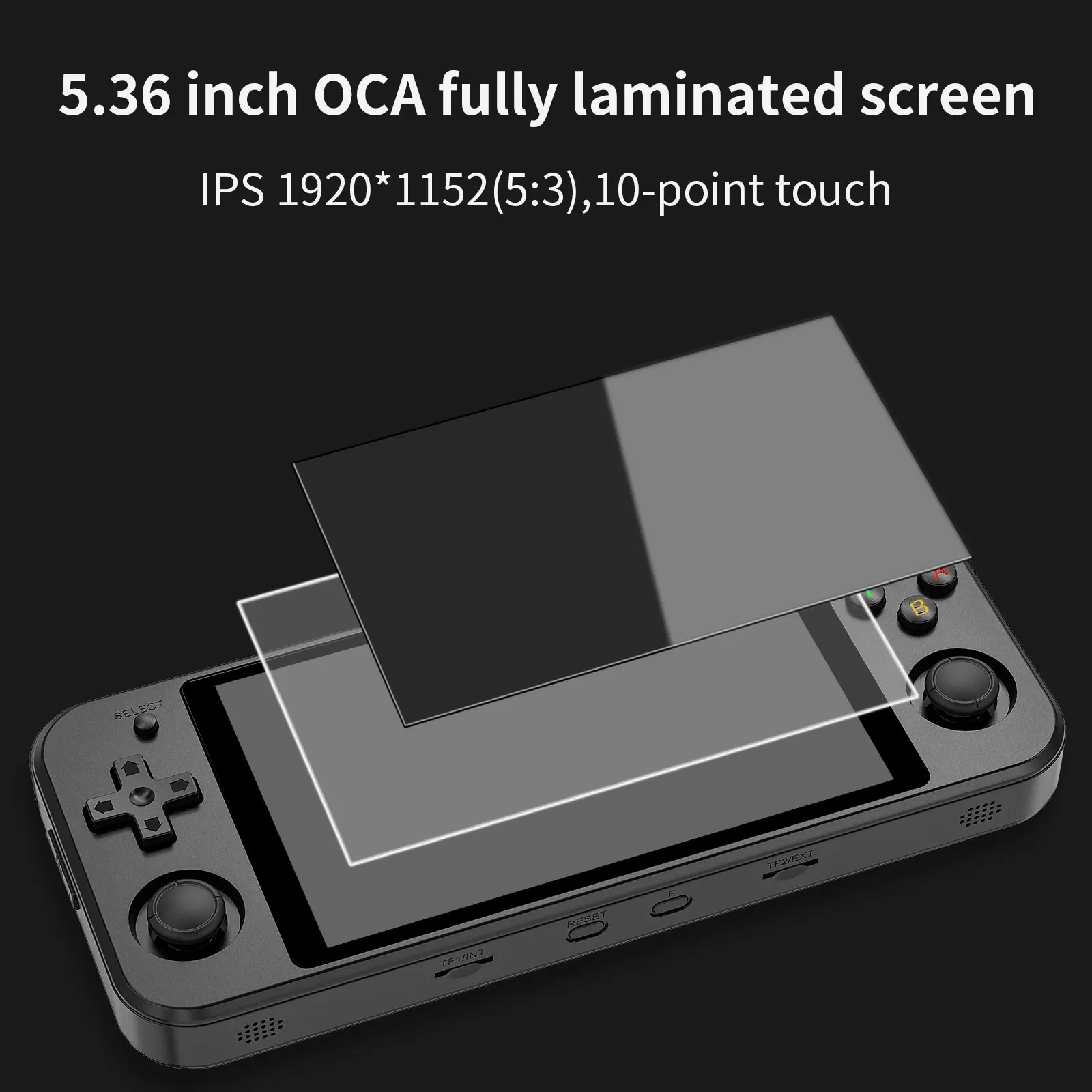 2022 New RG552 Retro Handheld Game Console Player 5.36 Inch IPS Screen Linux Android Dual System Support for PS1