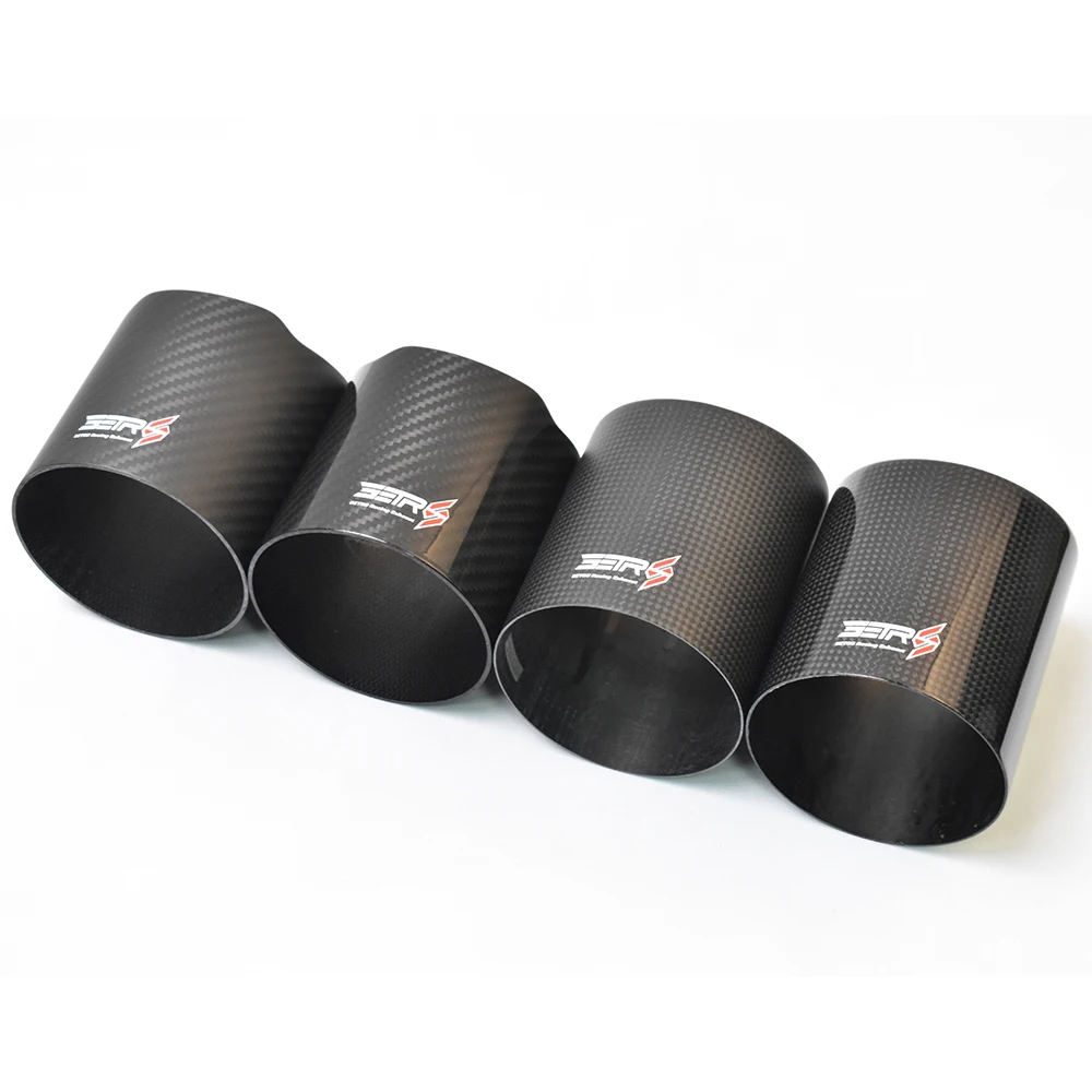 1 PC  Setrs Logo Car Universal Matt Glossy Carbon Fiber Exhaust Muffler Pipe Case  Exhaust Tip Cover