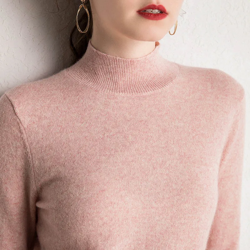 Antumn Winter Soft Sweaters for Women 100% Pure Cashmere Knitted Jumpers 10Colors Standard Clothes Long Sleeve Woman Pullovers Antumn Winter Soft Sweaters for Women 100% Pure Cashmere Knitted Jumpers 10Colors Standard Clothes Long Sleeve Woman Pullovers