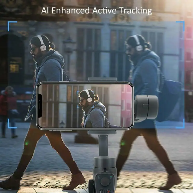 3-Axis смартфон портативный монопод с шарнирным замком для слежения за лицом селфи-Палка с 4000 мА/ч, 12 часов работы с видом от первого лица шарнирный стабилизатор для камеры для iPhone samsung GoPro