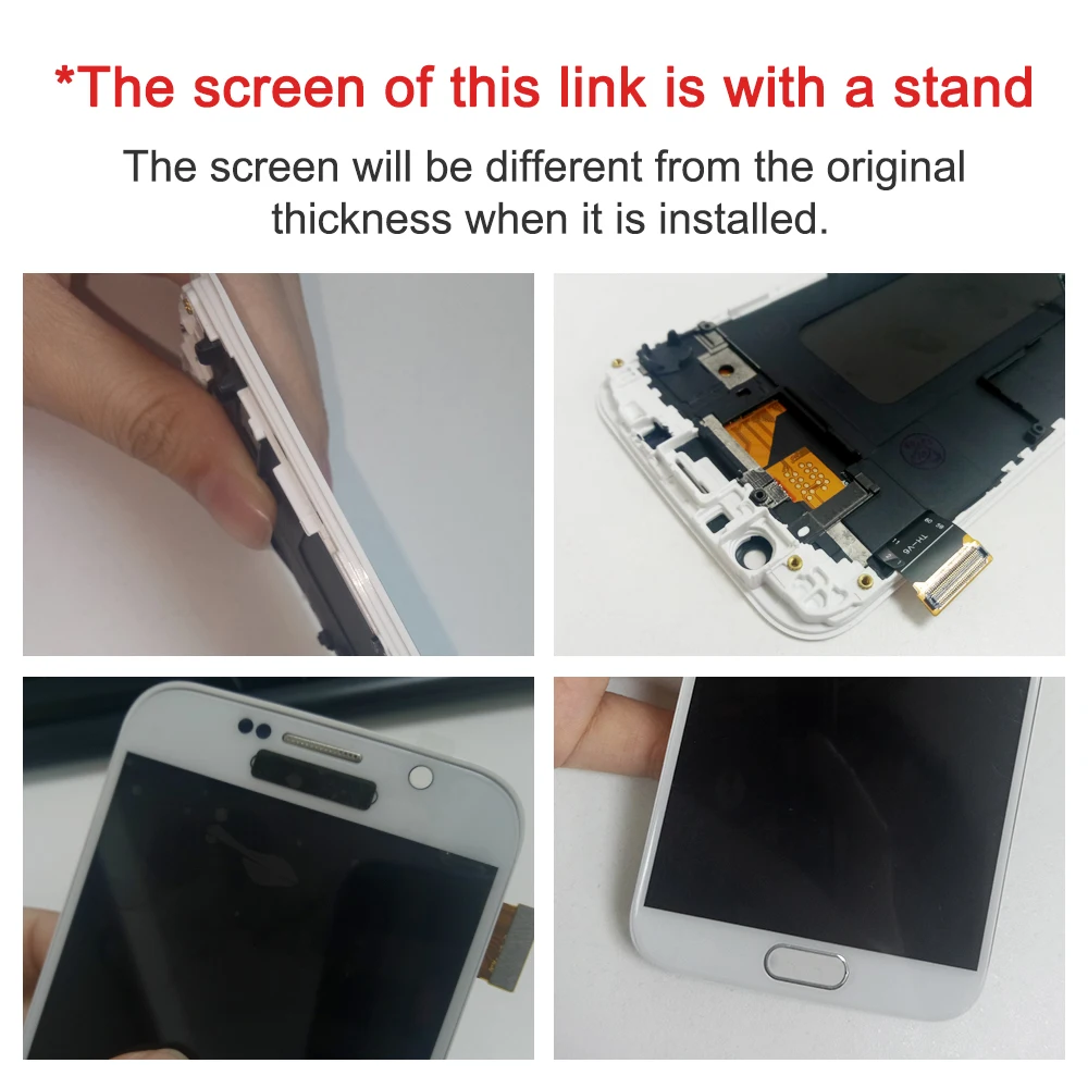 G920F ЖК-дисплей для samsung Galaxy S6 G920 G920F ЖК-дисплей дигитайзер сенсорный экран с рамкой для samsung G920f дисплей в сборе