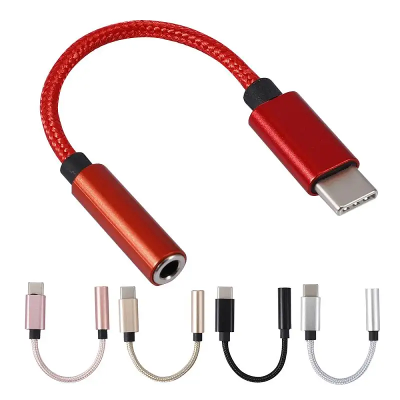 1pc Type C To 3.5mm Earphone Jack AUX USB C Nylon Cable For LeTV Xiaomi And Huawei Samsung Converter Digital Audio USB C Adapter|Phone Adapters & Converters| - AliExpress
