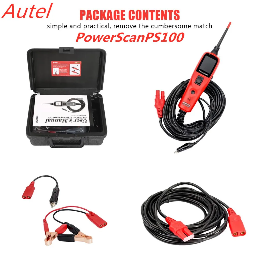 Original Autel PowerScan PS100 Electrical System Diagnosis Tool Power Scan Car Auto Circuit Tester| |
