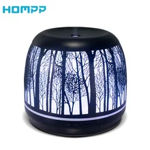 Ätherische Öle Diffusoren, Premium Eisen Aromatherapie Diffusor mit Große 500mL Wasser TankUltrasonic Luftbefeuchter 7 Farbe Led-leuchten