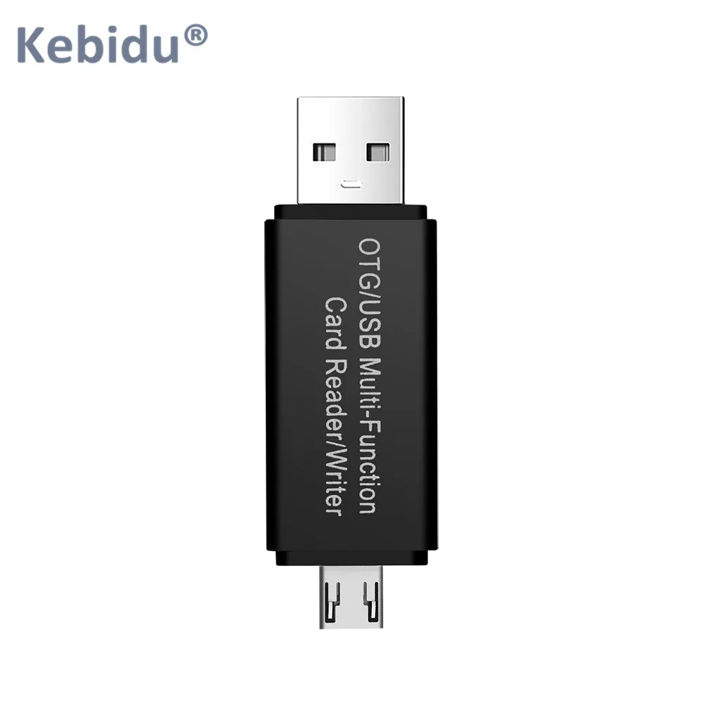 Kebidu 2 в 1 Универсальный Micro USB TF SD USB2.0 кардридер для компьютера удлинитель-Переходник USB OTG кардридер