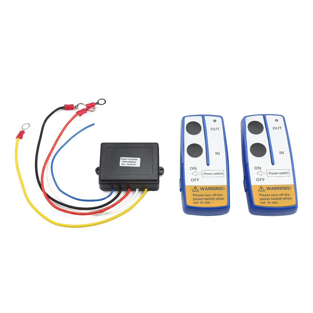 

50m 12V Mini Car Wireless Winch Electric Remote Control With Twin Manual Matched Transmitter Kits Set Trailer Truck ATV