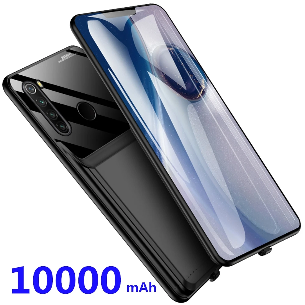 Чехол с внешним аккумулятором 10000 мАч для Xiaomi Redmi Note 8T 8 Pro K20 K30 внешний аккумулятор