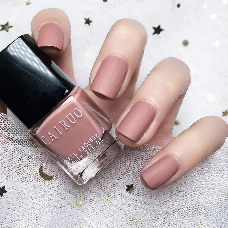 Nusx 6ml Matte Nail Polish Satin Velvet Liquid Latex Long Lasting Nonpelable Frosted Bottle Holographic Nail 2