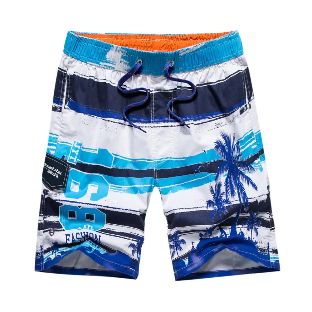 Calções de Praia com Bolsos Calções de Bordo dos Homens Forro de ar Calções de Surf Roupa de Banho Verão Secagem Rápida Bermuda Homem Nadar Tamanho Grande Troncos