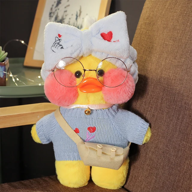 Whosale 30cm  Cute LaLafanfan Cafe Duck Plush Toy Stuffed Soft Kawaii Duck Doll Animal Pillow Birthday Gift for Kids Children 2