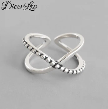 

Personality 925 Sterling Silver Cross Rings For Women Bridal Wedding Jewelry Adjustable Size Finger Rings