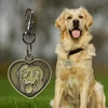 Placa de identificación con grabado gratis para perros y gatos, placa con nombre personalizada, antipérdida, con forma de corazón, colgante para Collar ► Foto 3/6