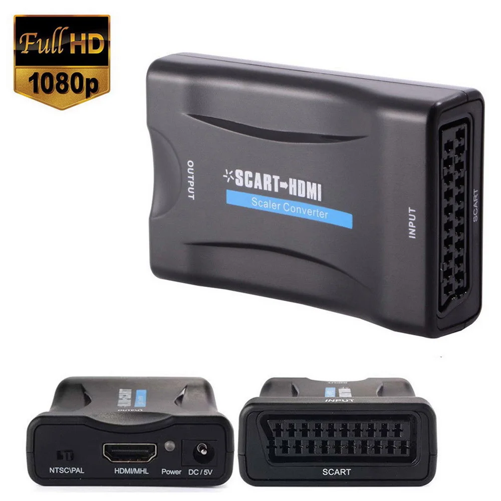Преобразователь ABS Scart в HDMI MHL аудио и видео адаптер для приставки STB 1080P HD TV с