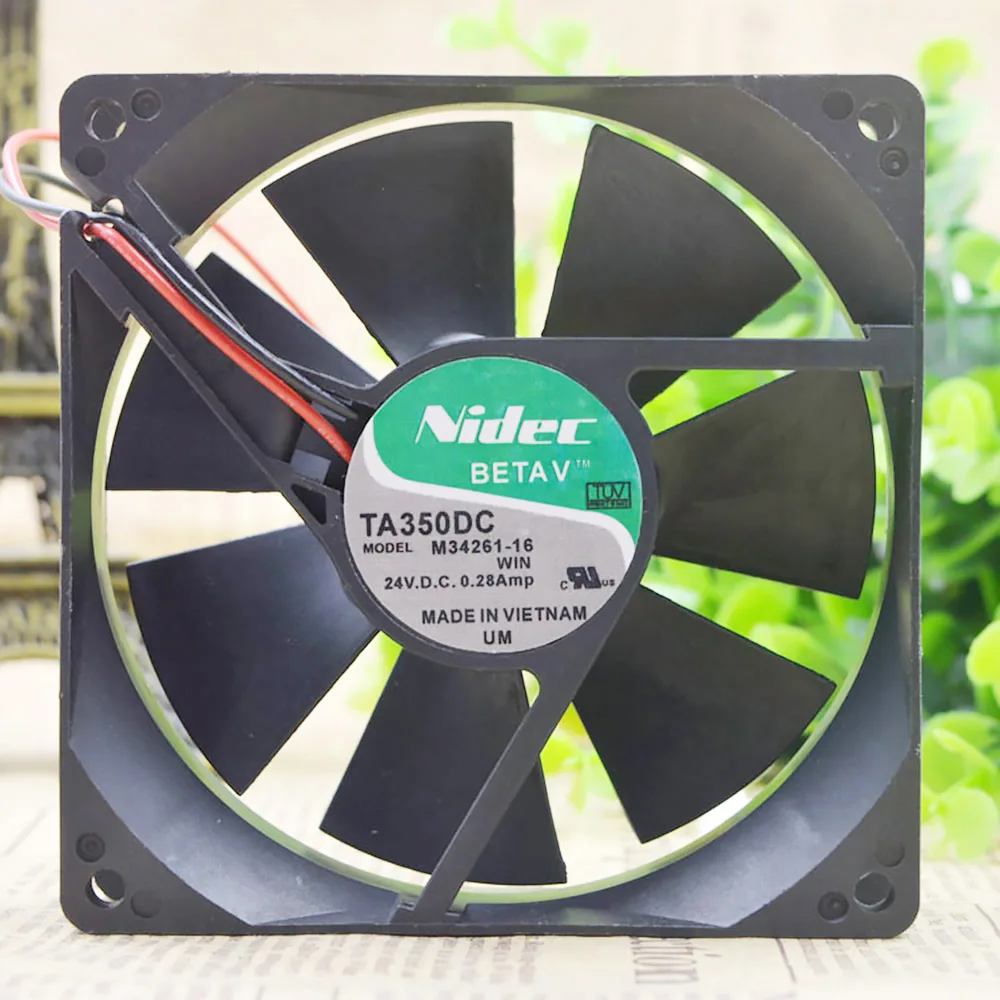 

For Nidec orginal 90*90*25mm 2-wire TA350DC M34261-16 9025 24V 0.28A double ball inverter welding machine cooling fan