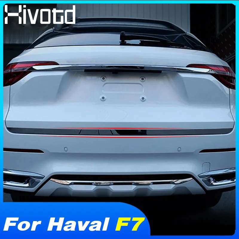 Hivotd для maval F7 хавал ф7 аксессуары для задней двери, Накладка для задней крышки багажника, защитная наклейка из нержавеющей стали, внешняя часть，автотовары