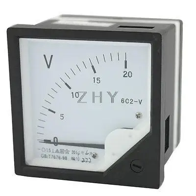 

DC 20V Voltage Measurement Tool Plastic Panel Analog Voltmeter