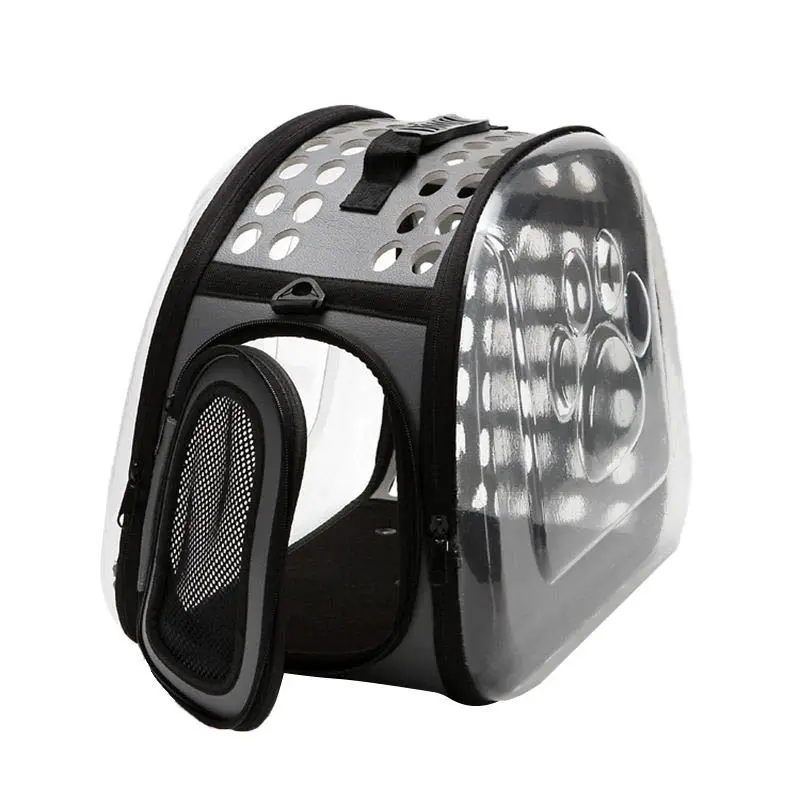 HHO-прозрачная складная сумка для кошек, рюкзак для питомцев, кошка, собака, универсальная дорожная сумка-переноска, посылка, прозрачная дышащая сумка для кошек