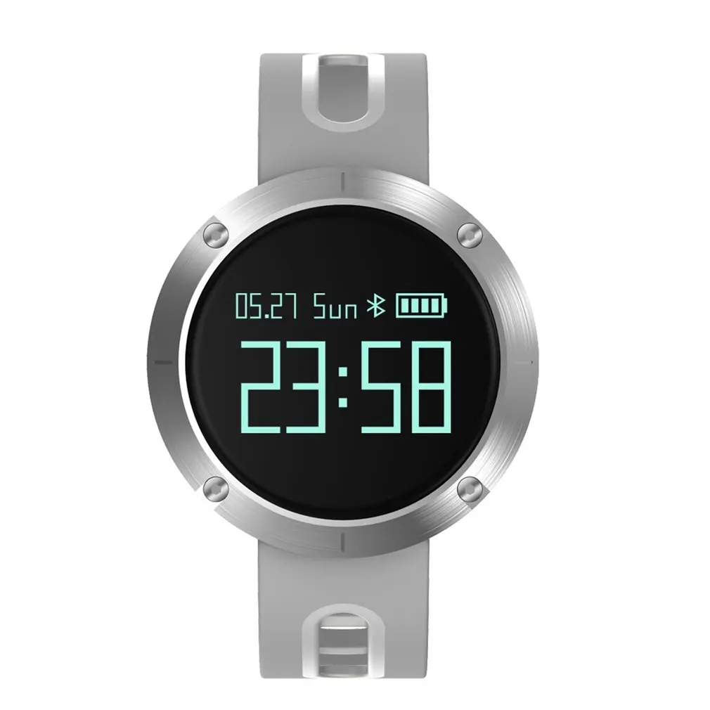 

DM58 Silver Smart Watch Sleep Blood Pressure Monitor Pedometer Smart Bracelet IP68 Waterproof Sport Smartwatch for iOS Android