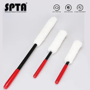 

SPTA 48/34/31 Cm Wheel Cleaning Brush High Quality Black Wool Cleaning Brush Auto Cleaning Tools Soft Car Wheel Scrub