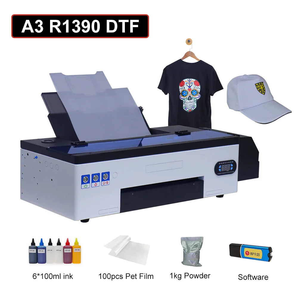 Colorsun A3 DTF Brother Printer Ink R1390+ PET Film Oven Transfer Printing  Package For T Shirts From Zipitang, $2,091.61