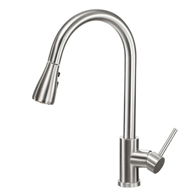 1270-B-Brushed Сенсорный кухонный кран SDSN с умным сенсорным управлением, кухонный кран из нержавеющей стали, выдвижной кухонный смеситель, датчик, кухонные смесители - Цвет: 1270-B-Brushed