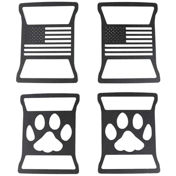 

Car Exteroior Tail Lamp Decoration Cover for Jeep Wrangler JL 2018 2019 Car Accessories, 2PCS(Flag)