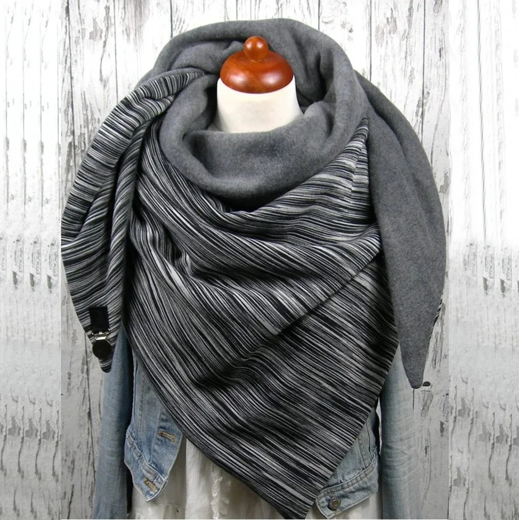 36 видов дизайна, зимний шарф, вязаный, женский, мужской, бесконечный шарф, на пуговицах, хомут, на шее, теплый, массивный, трубчатый шарф, Подарочные шарфы, обертывания z1217#4 - Цвет: M