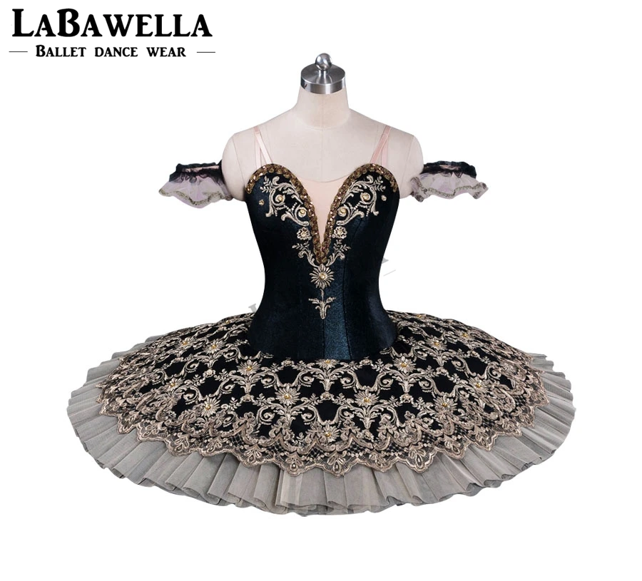 Adult Performance Doll Pancake Tutu Dress BT9071 Vienna Winter Women Competiton Black Ballet Professional Tutu Costume