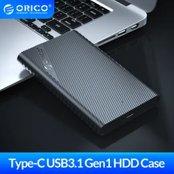 ORICO – boîtier pour disque dur de Type C, 2.5 pouces, usb 3.1, externe, HDD, 4TB, 5gbps, UASP, avec câble A vers C/C vers C 