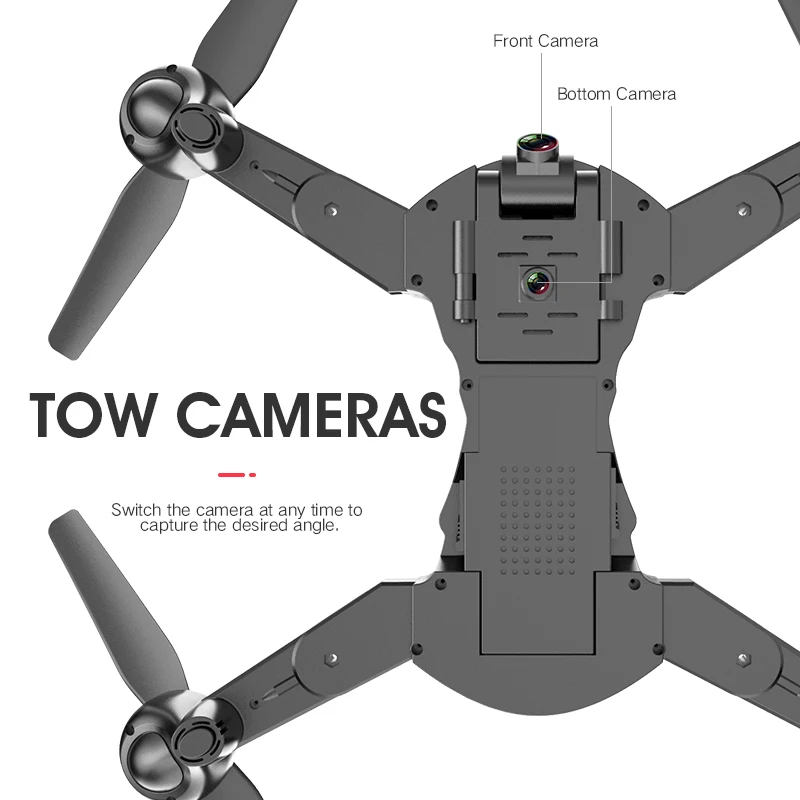 M76 Foldable Profissional RC Drone with 4K 1080P HD Camera WiFi FPV Optical Flow RC Quadrocopter Kids Toys VS SG106 E58 Xs816