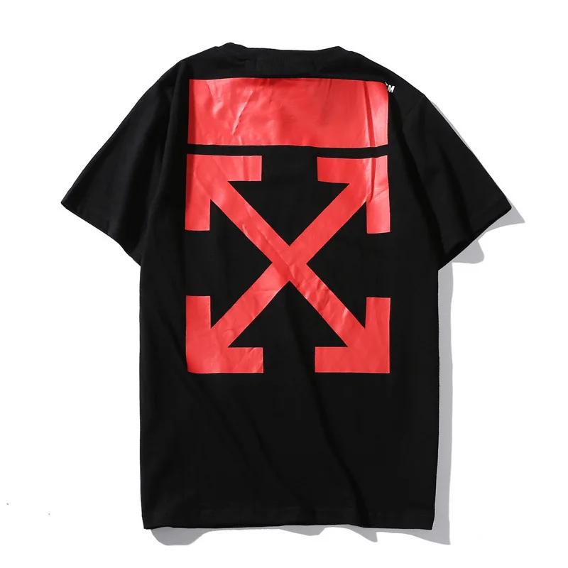 Simple Red Arrowhead Short-sleeved Street Hip-hop Short-sleeved T-shirt for Men and Women