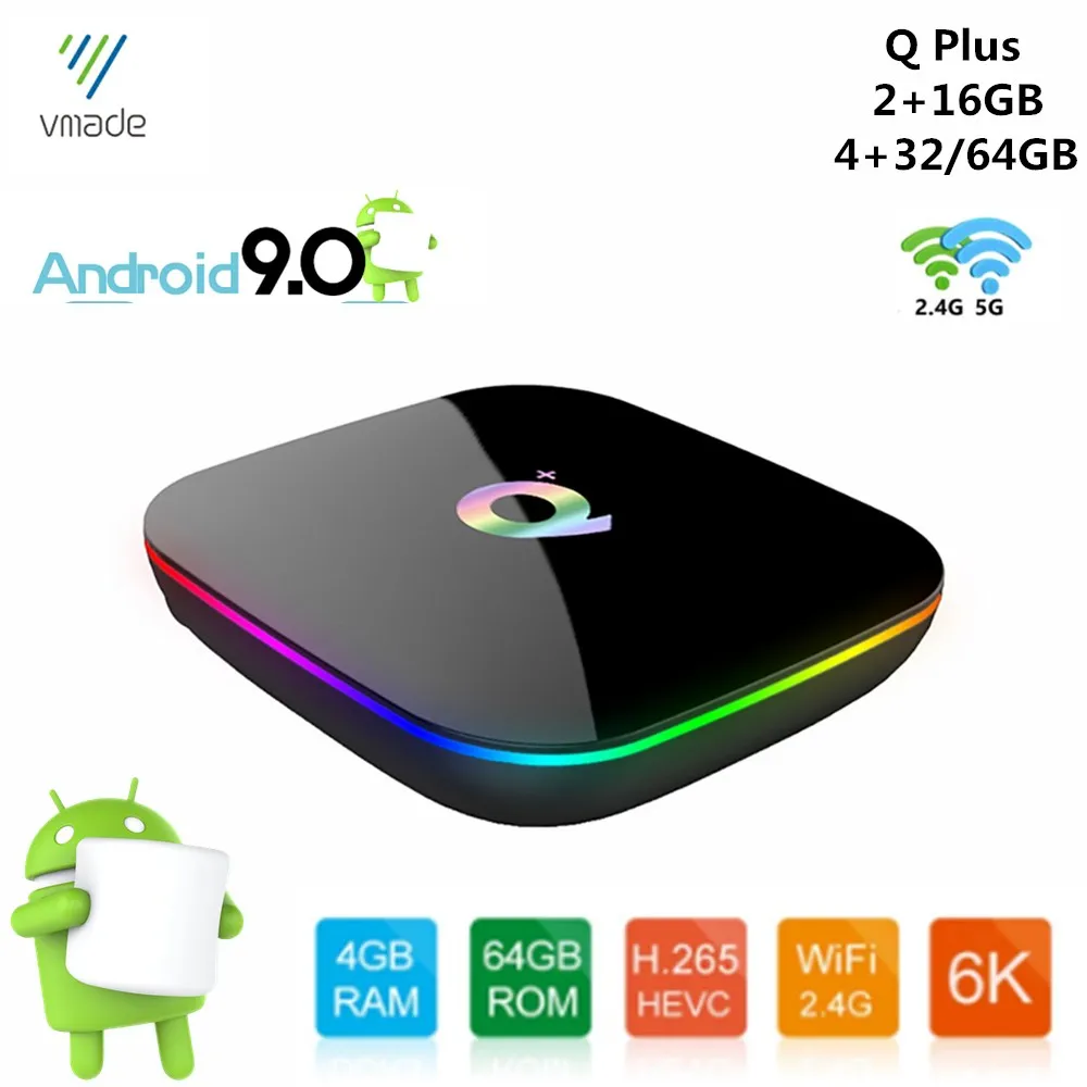 

Ultra HD 6K Android 9.0 Smart TV Box 3D 2.4G WiFi Allwinner H6 Quad Core Media Player Android TV Box 16GB 32GB 64GB Set-Top Box