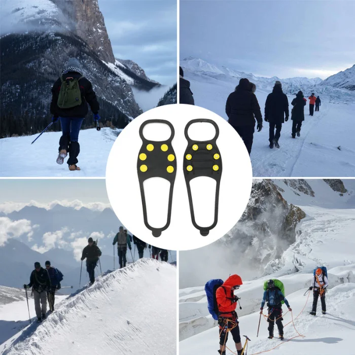 Противоскользящие силиконовые чехлы для обуви, захваты для снега, шипы, зажимы для альпинизма ZJ55