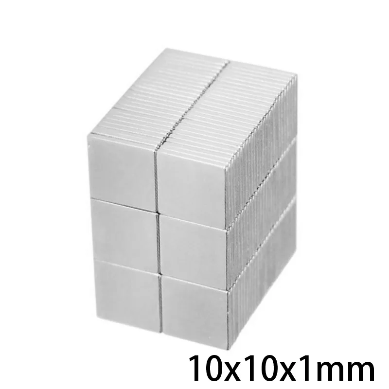 Неодимовый магнит тонкий мощный 10 мм * 1 20 ~ 500 шт. 10x10x1 | Обустройство дома